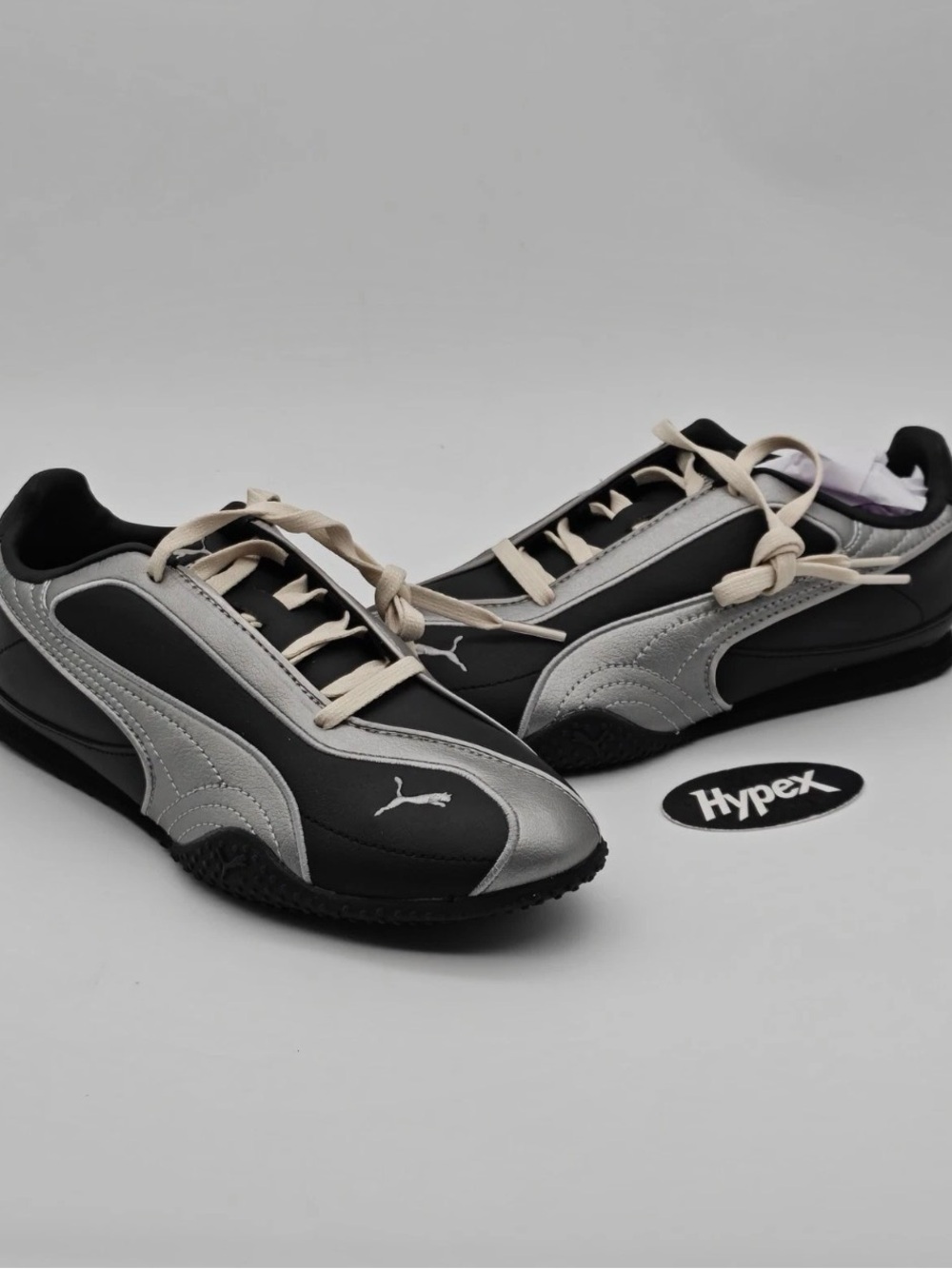 Puma women's Bella V2 leather black aged silver